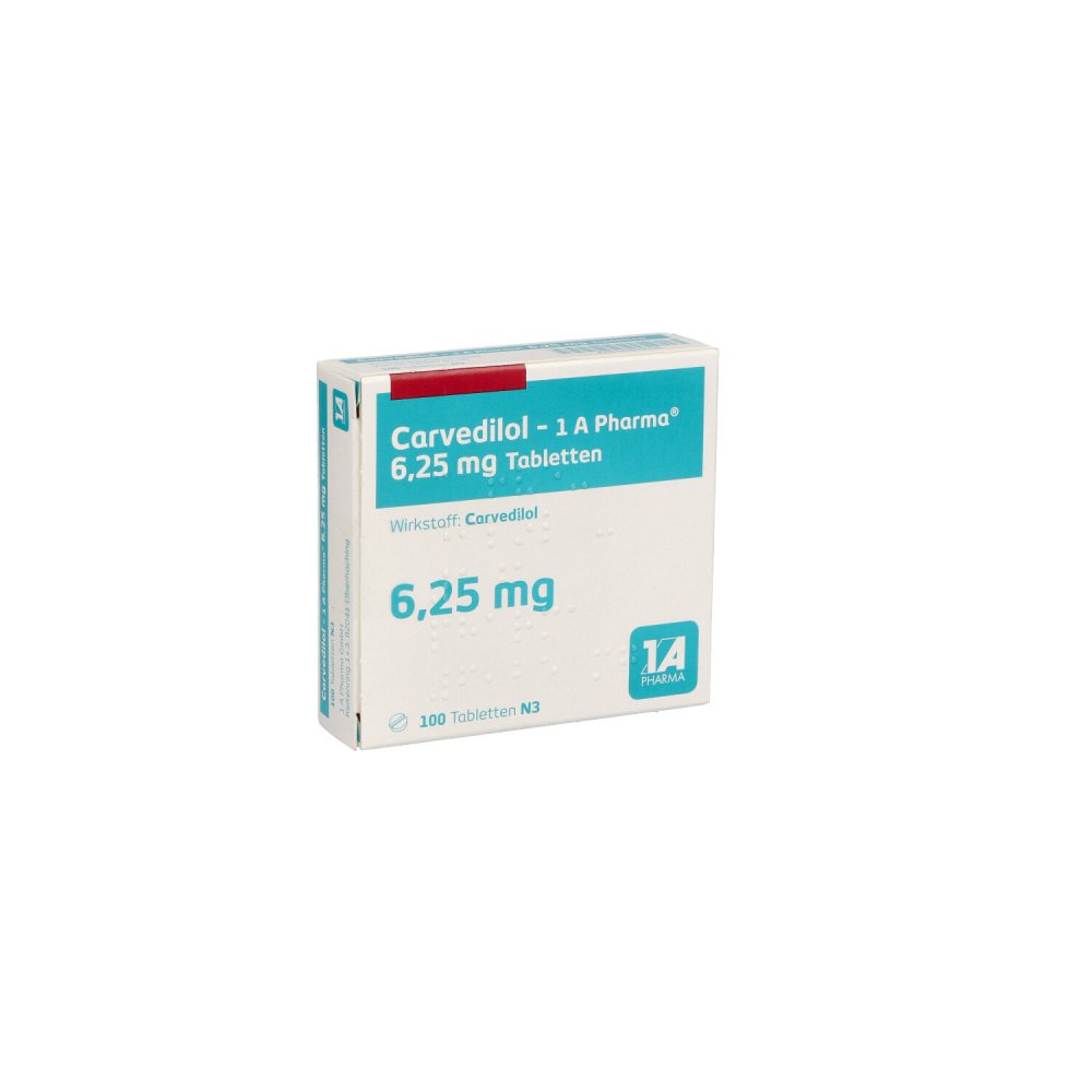 Carvedilol-1a Pharma 6,25 Mg Tabletten (100 stk)