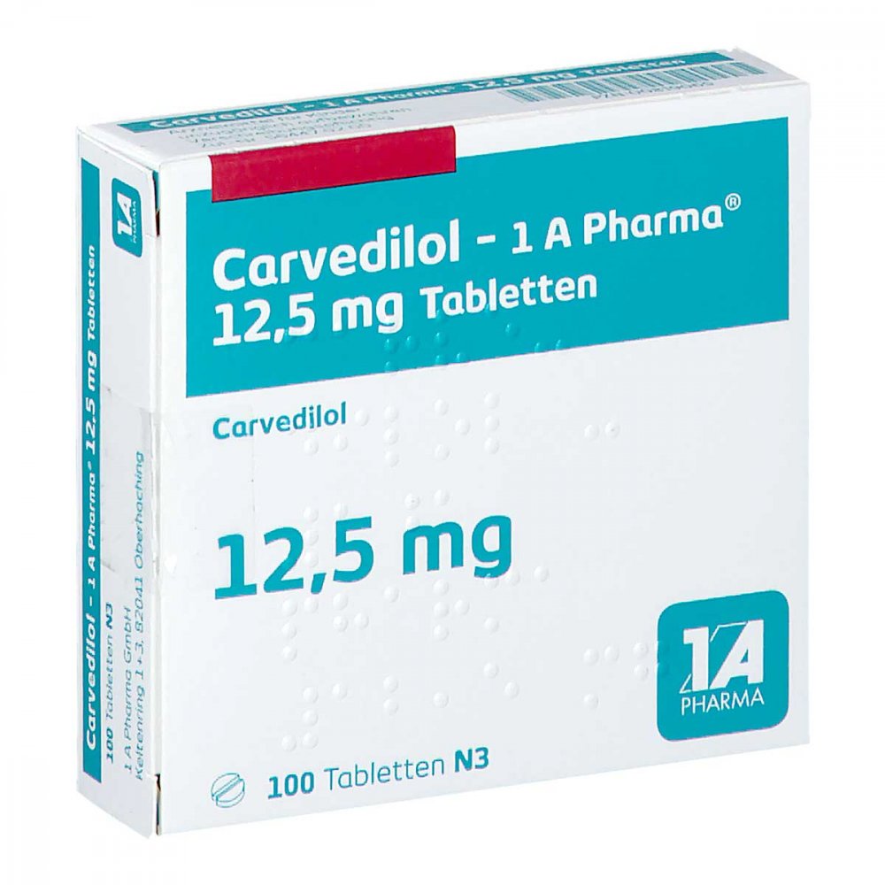 Carvedilol-1a Pharma 12,5 Mg Tabletten (100 stk)