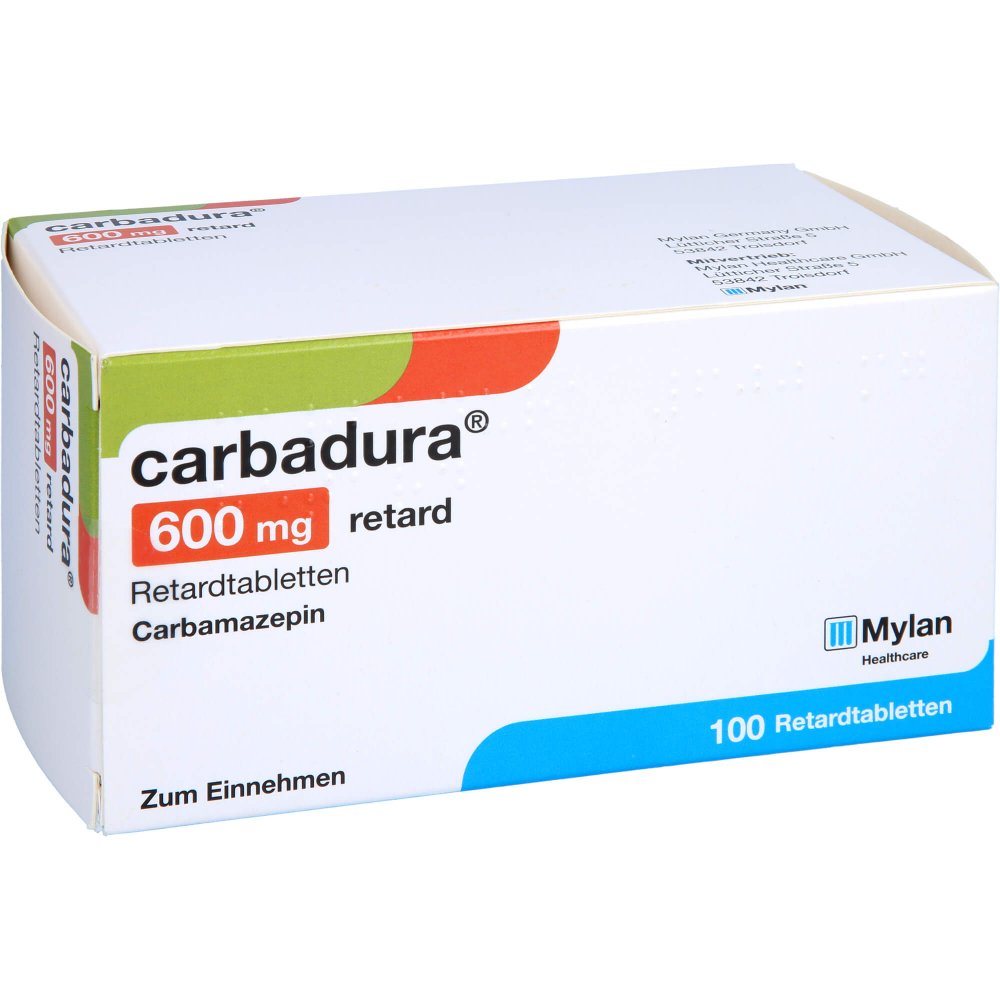 Das Produktfoto zeigt Carbadura 600 Mg Retard Tabl. (100 stk) PZN 00914177