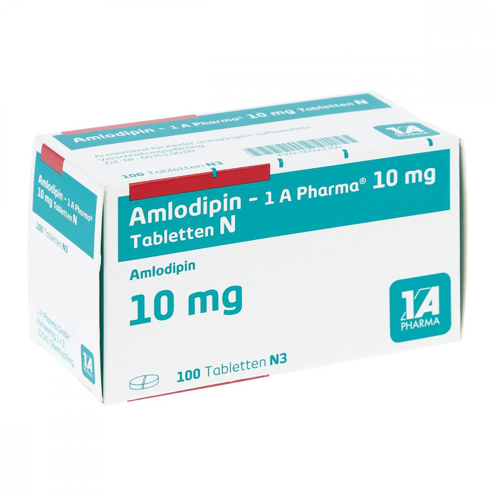 Amlodipin-1a Pharma 10 Mg Tabletten N (100 stk)