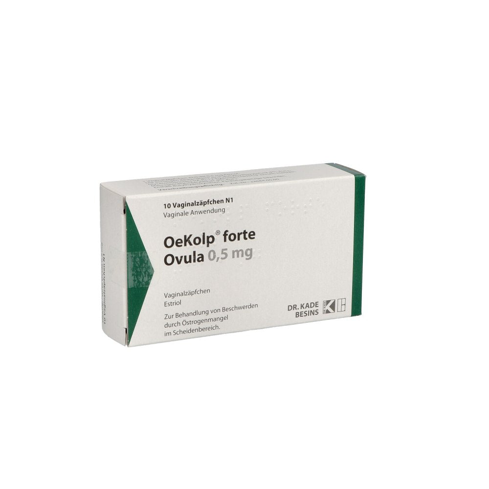 Das Produktfoto zeigt Oekolp Forte Ovula 0,5 Mg (10 stk) PZN 00930839