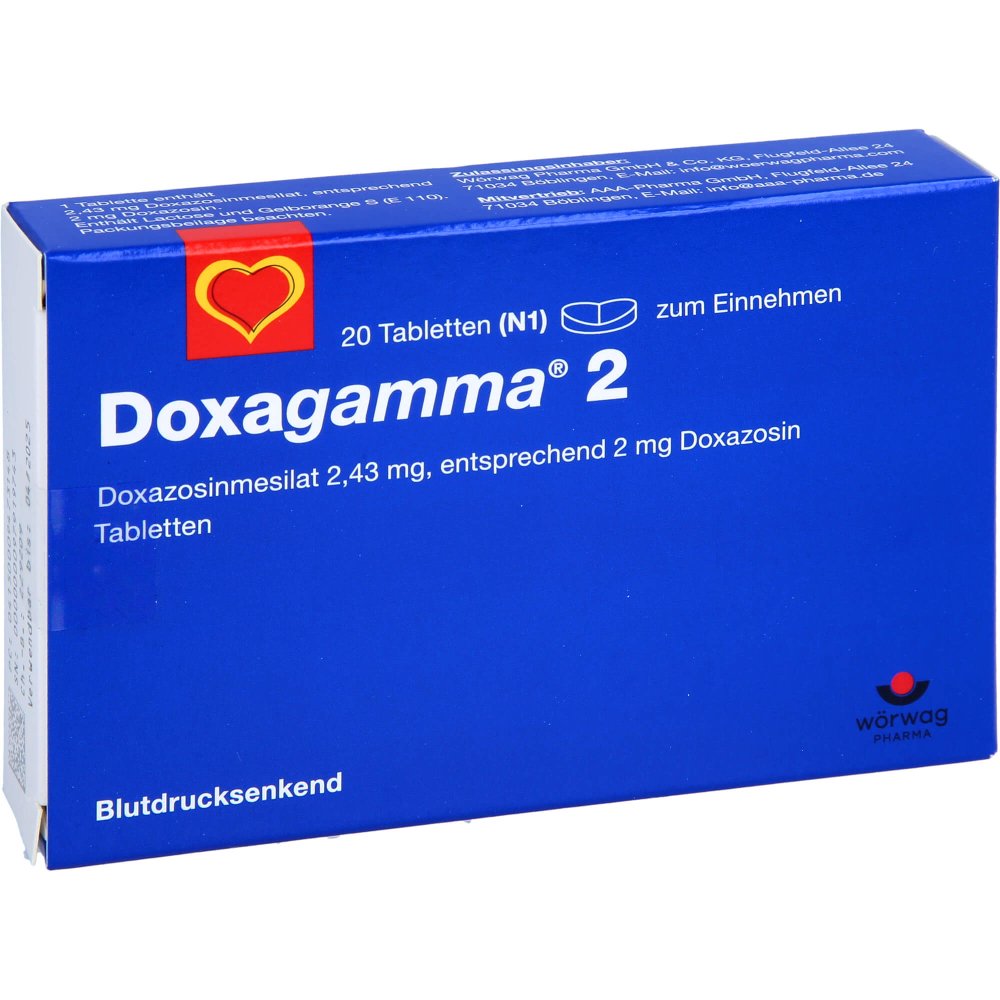 Das Produktfoto zeigt Doxagamma 2 Mg Tabletten (20 stk) PZN 00947314