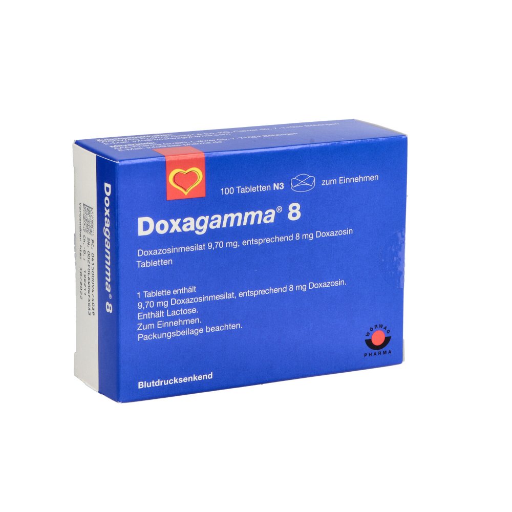 Das Produktfoto zeigt Doxagamma 8 Mg Tabletten (100 stk) PZN 00947403