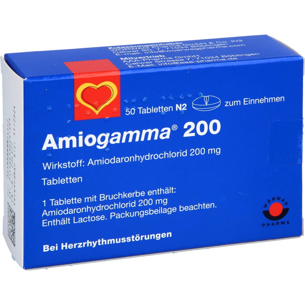 Das Produktfoto zeigt Amiogamma 200 Tabletten (50 stk) PZN 00990534