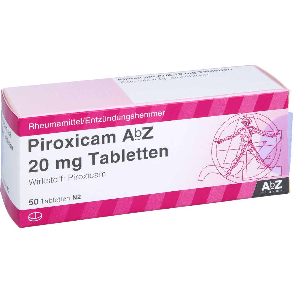Piroxicam Abz 20 Mg Tabletten (50 stk)