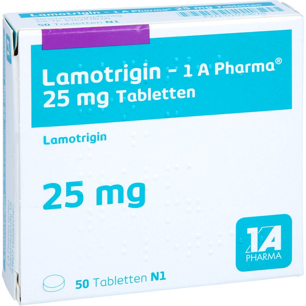 Lamotrigin-1a Pharma 25 Mg Tabletten (50 stk)