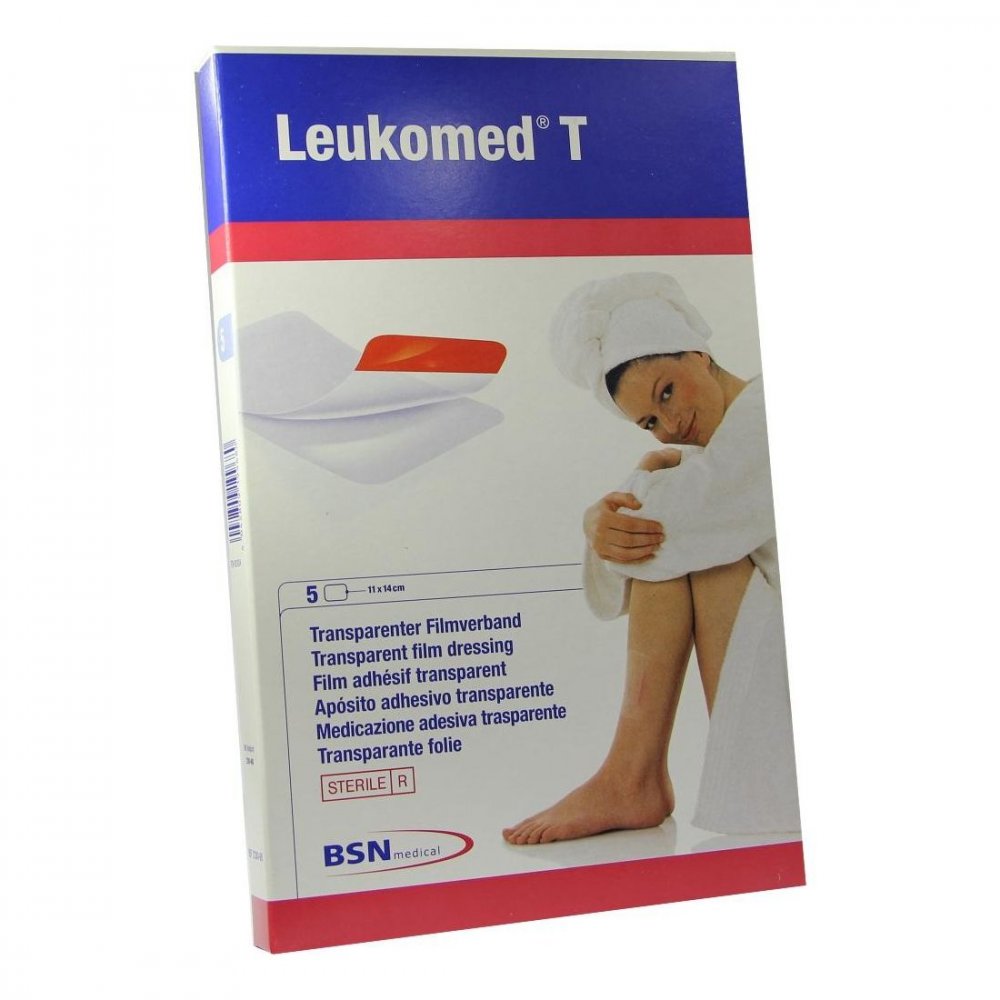 Leukomed Transp.Sterile Pflaster 11x14 Cm (5 stk)