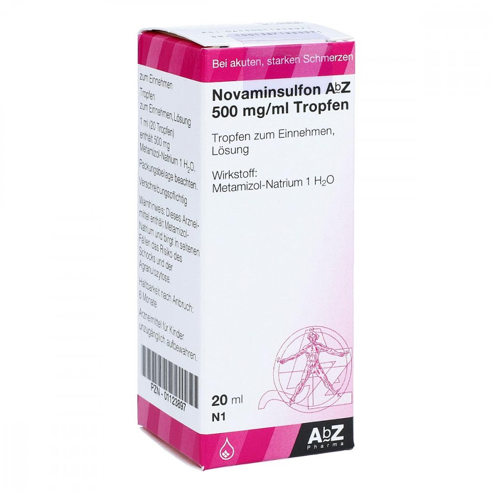 Novaminsulfon Abz 500 Mg/Ml Tropfen Zum Einnehmen (20 ml)