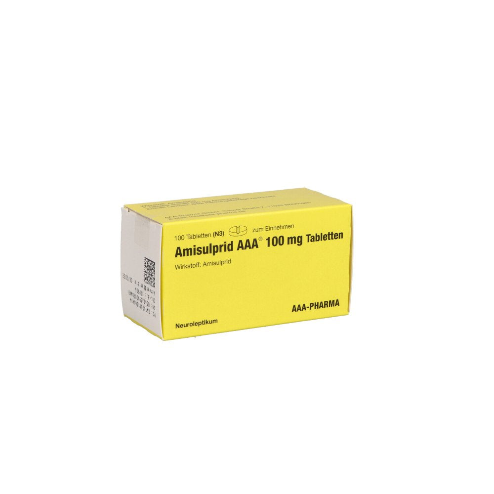 Das Produktfoto zeigt Amisulprid Aaa-Pharma 100 Mg Tabletten (100 stk) PZN 01136641