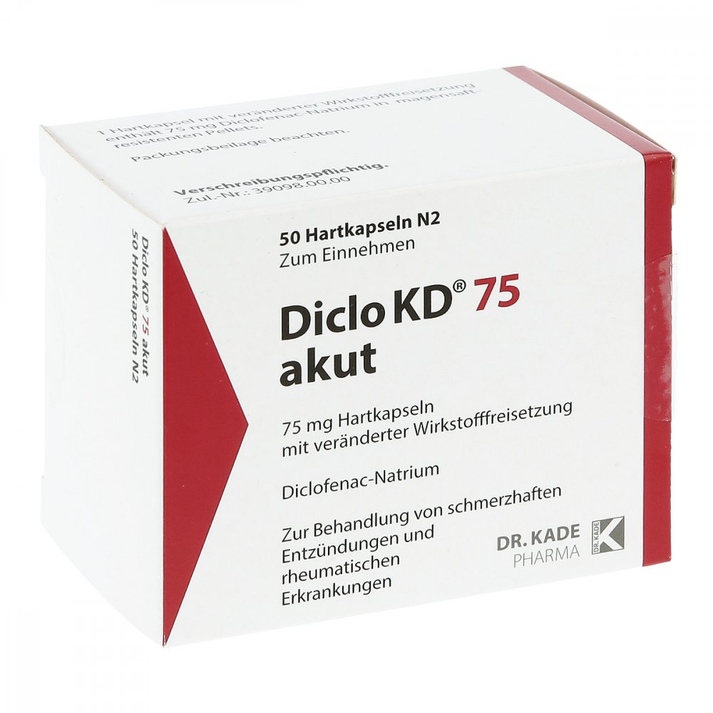 Diclo Kd 75 Akut Hartkaps.M.Msr.Überz.Pellets (50 stk)