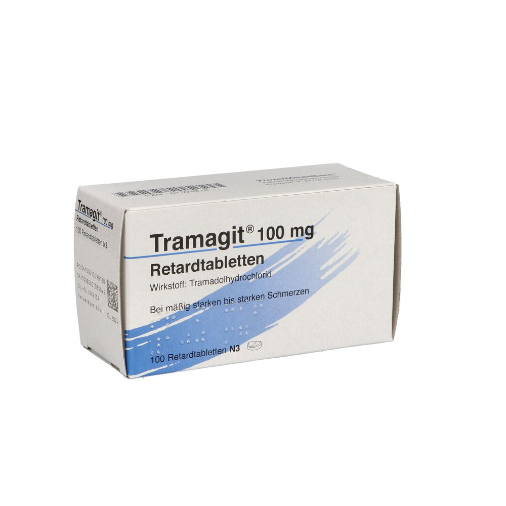 Das Produktfoto zeigt Tramagit 100 Mg Retardtabletten (100 stk) PZN 01309018
