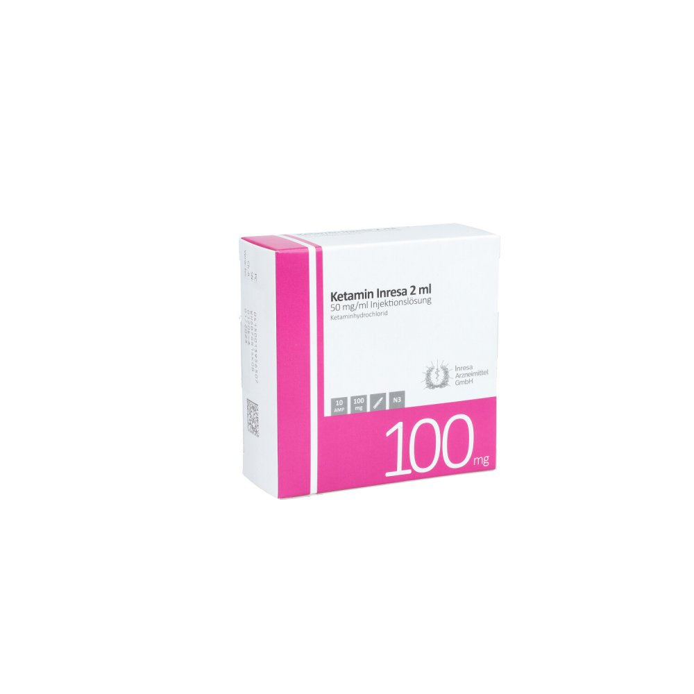 Das Produktfoto zeigt Ketamin Inresa 2 Ml 100 Mg Injektionslösung (10 stk) PZN 01395650