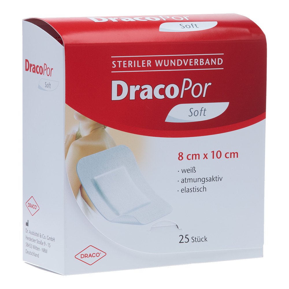 Dracopor Wundverband 8x10 Cm Steril (25 stk)