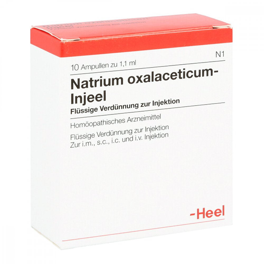 Das Produktfoto zeigt Natrium Oxalaceticum Injeel Ampullen (10 stk) PZN 01474757
