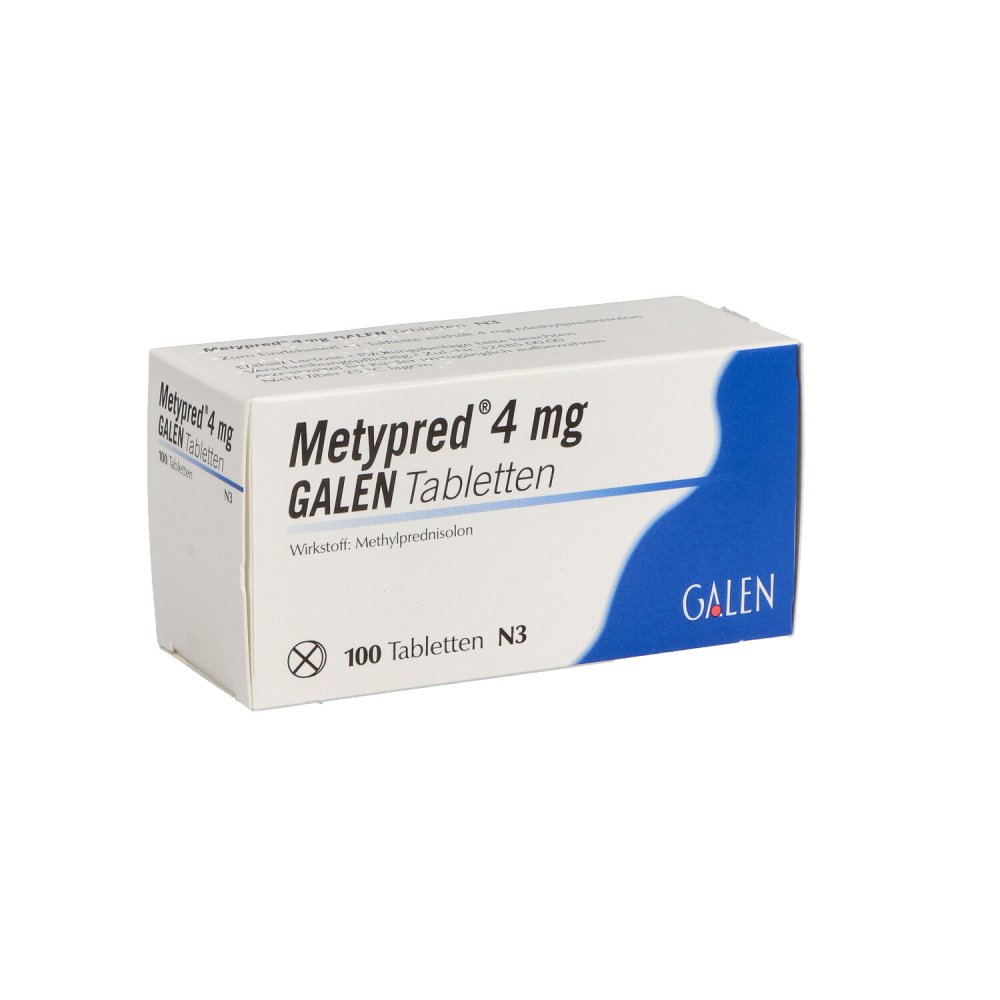 Metypred 4 Mg Galen Tabletten (100 stk)