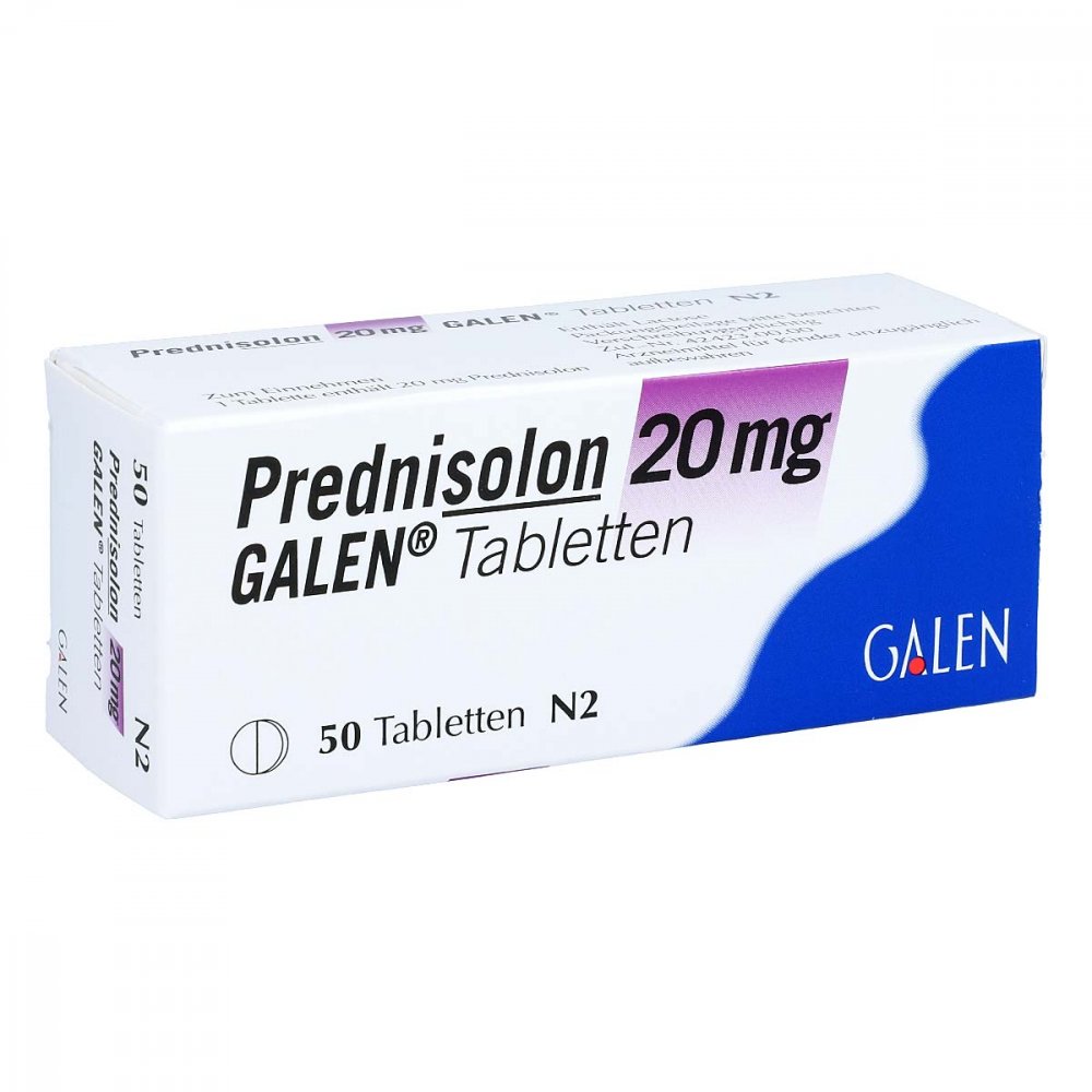 Prednisolon 20 Mg Galen Tabletten (50 stk)