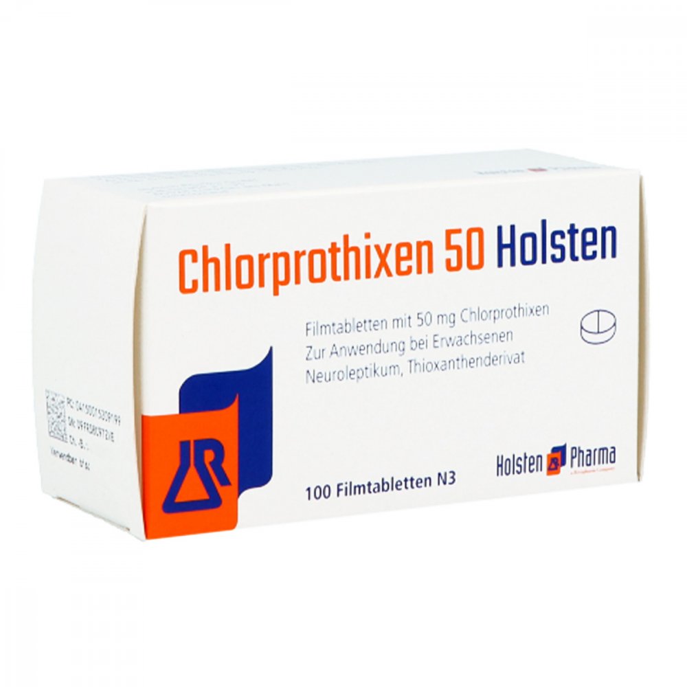 Chlorprothixen 50 Holsten Filmtabletten (100 stk)