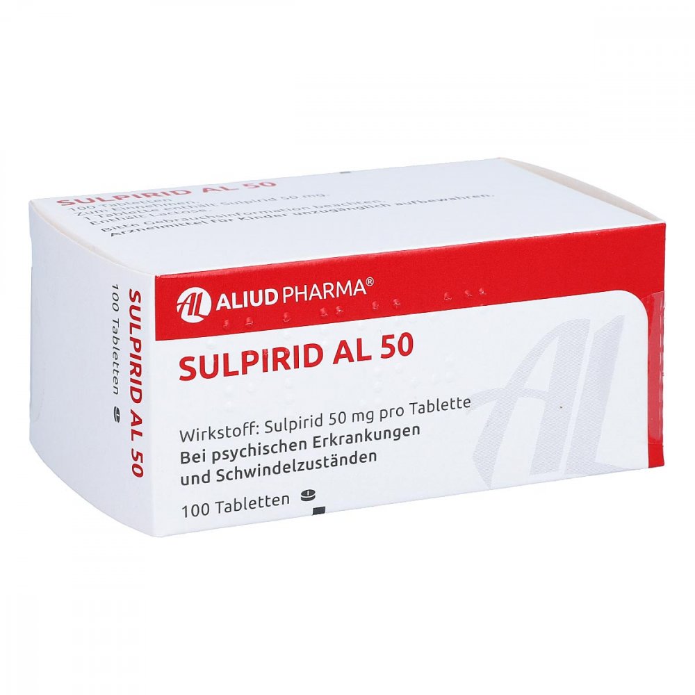 Das Produktfoto zeigt Sulpirid Al 50 Tabletten (100 stk) PZN 01545049
