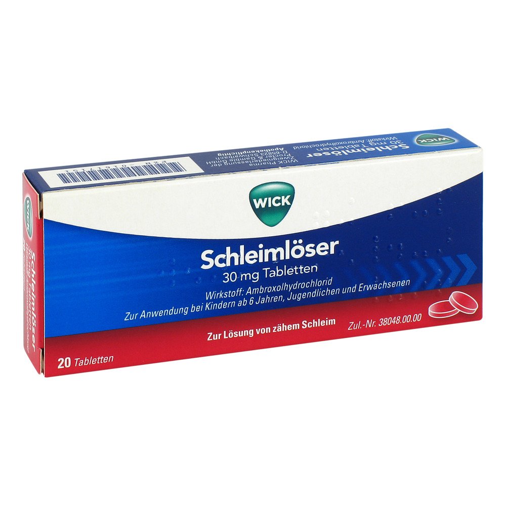 Das Produktfoto zeigt Wick Schleimlöser 30 Mg Tabletten (20 stk) PZN 01617151