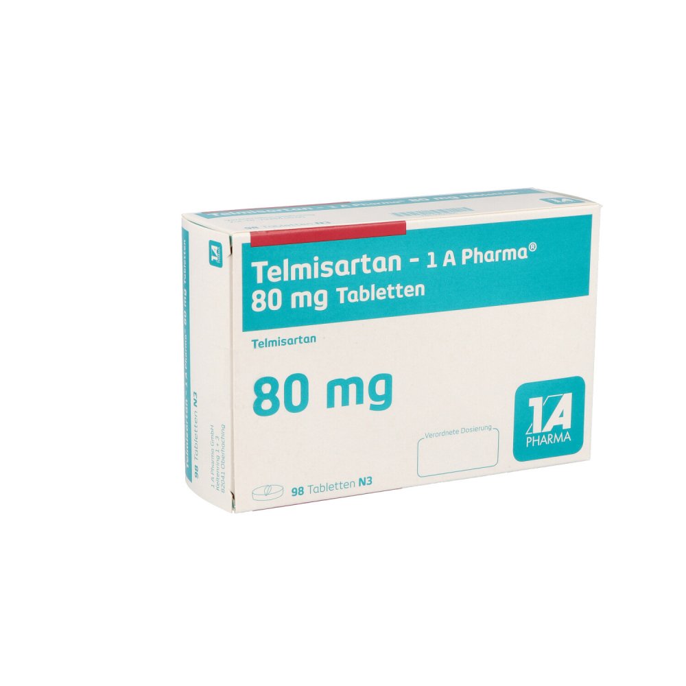 Telmisartan-1a Pharma 80 Mg Tabletten (98 stk)