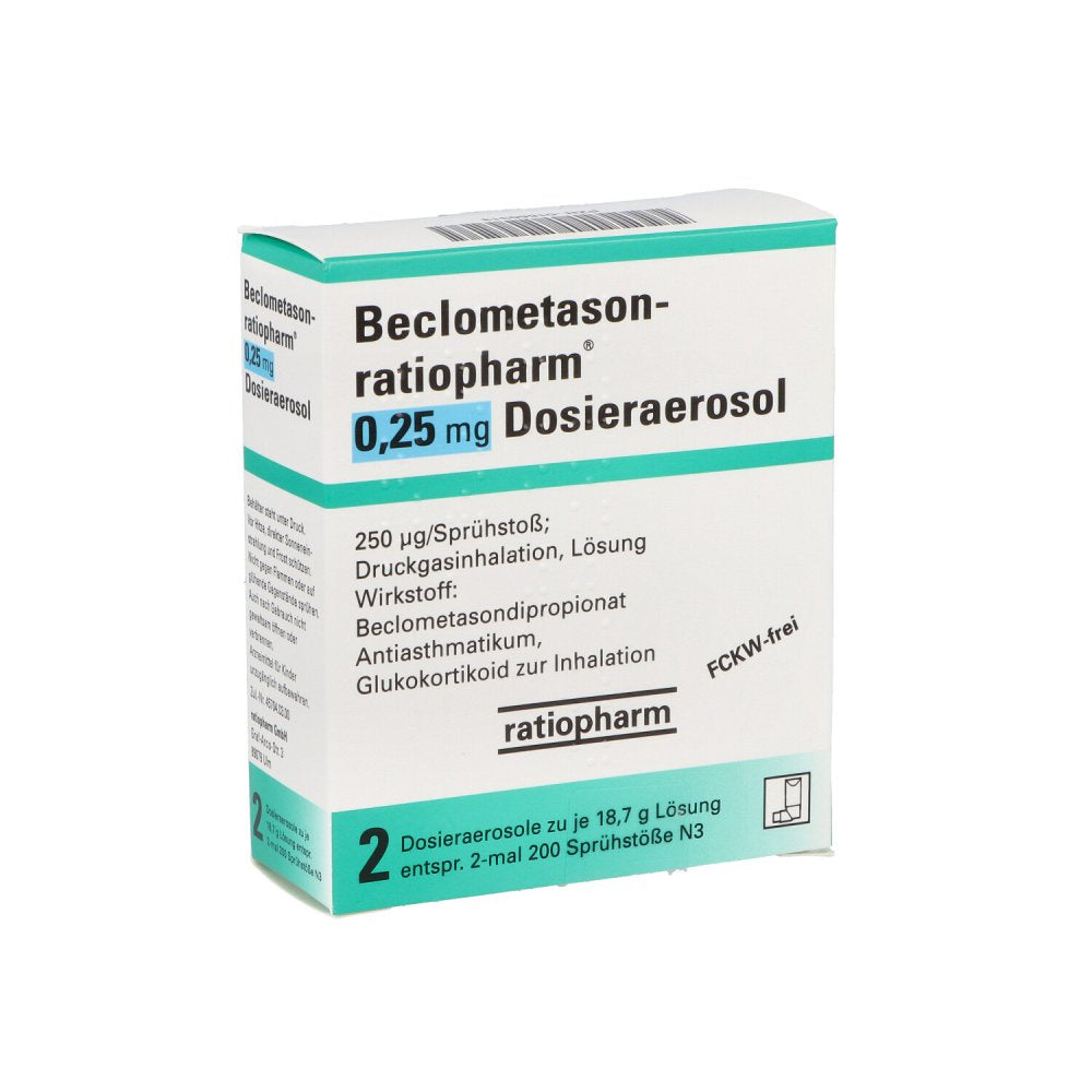 Beclometason-Ratiopharm 0,25mg Dosieraer.2x200 Hub (2 stk)