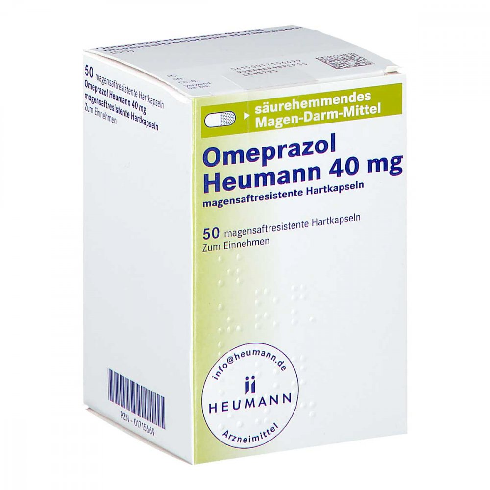 Omeprazol Heumann 40 Mg Magensaftres.Hartkapseln (50 stk)
