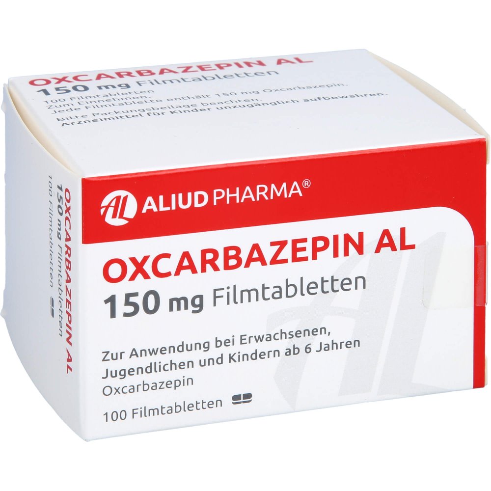 Das Produktfoto zeigt Oxcarbazepin Al 150 Mg Filmtabletten (100 stk) PZN 01719839