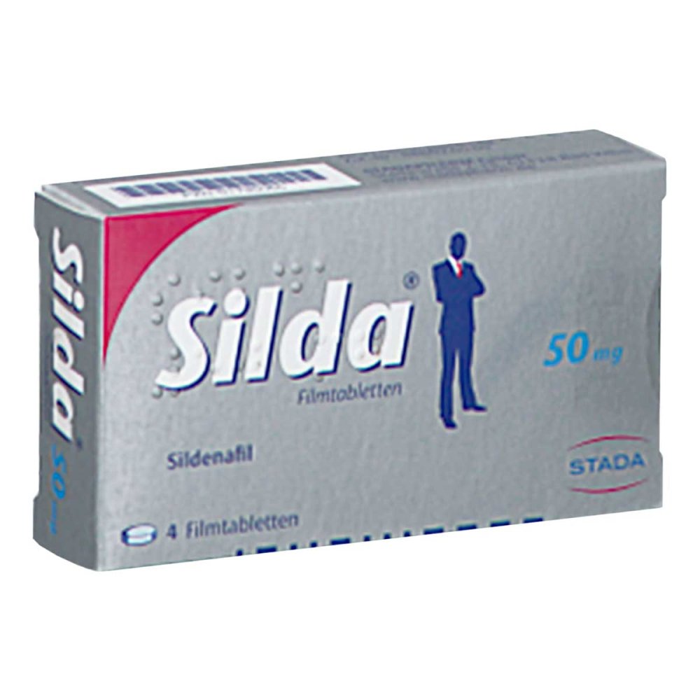Das Produktfoto zeigt Silda 50 Mg Filmtabletten (4 stk) PZN 01795065