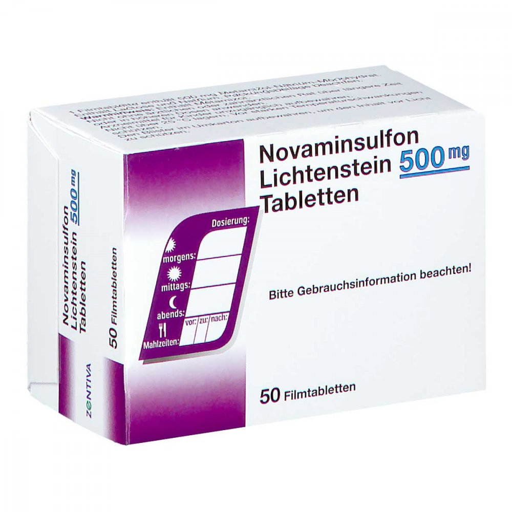 Novaminsulfon Lichtenstein 500 Mg Filmtabletten (50 stk)