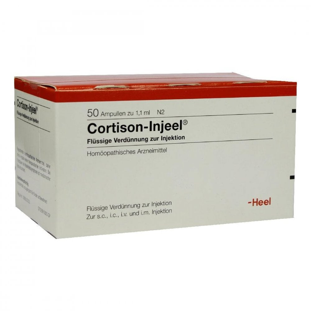Das Produktfoto zeigt Cortison Injeel Ampullen (50 stk) PZN 01813610