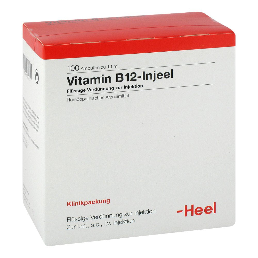 Das Produktfoto zeigt Vitamin B12 Injeel Ampullen (100 stk) PZN 01814638