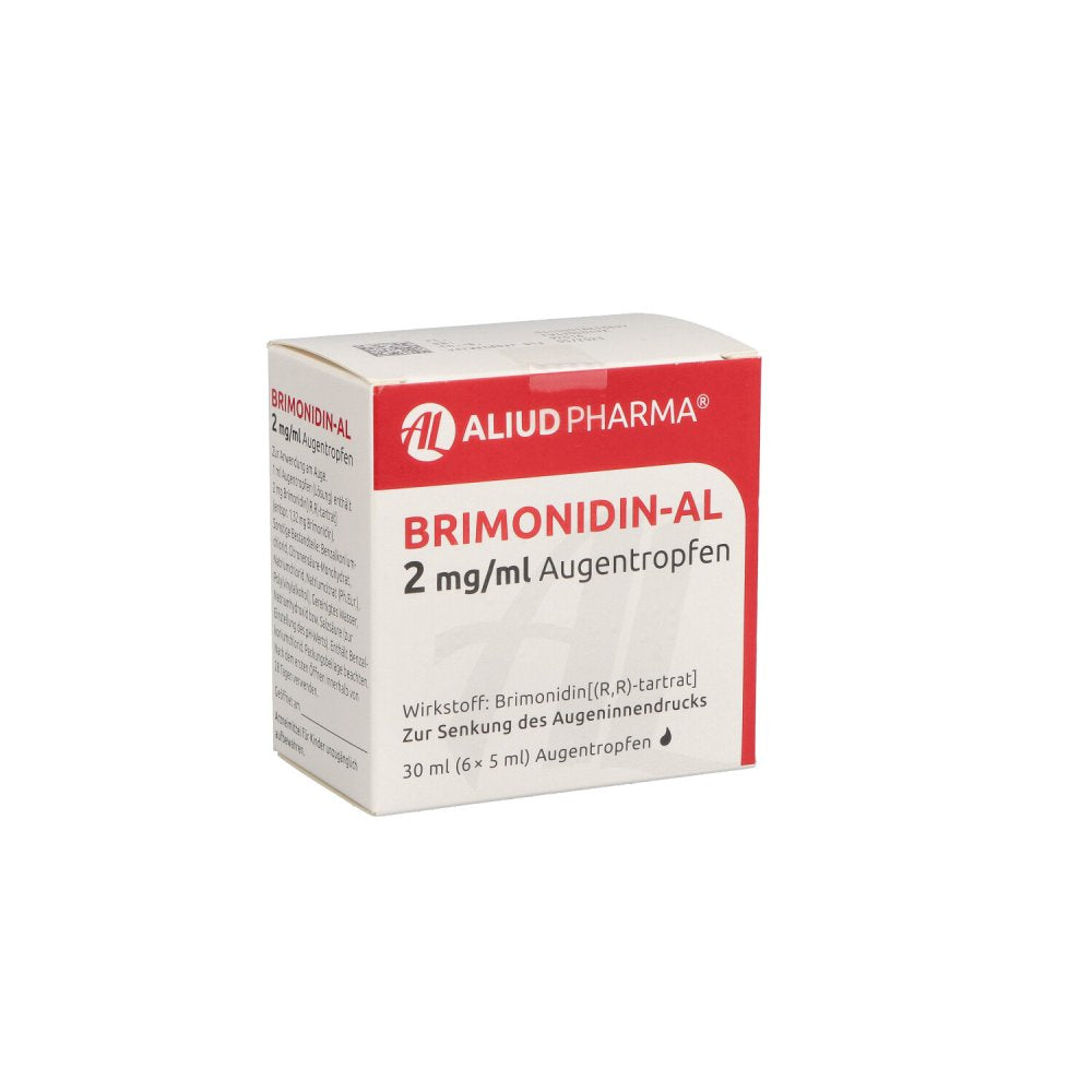 Das Produktfoto zeigt Brimonidin-Al 2 Mg/Ml Augentropfen (6X5 ml) PZN 01825889