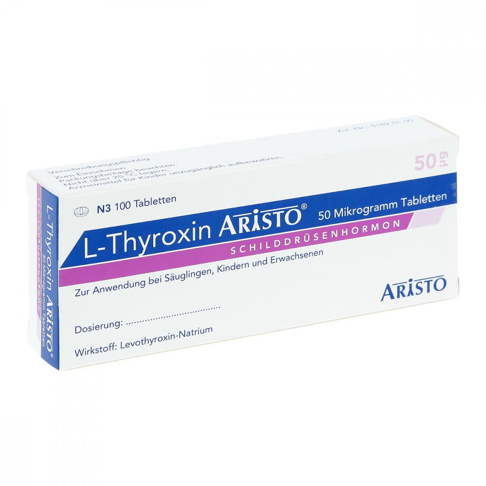 L-Thyroxin Aristo 50 Mikrogramm Tabletten (100 stk)
