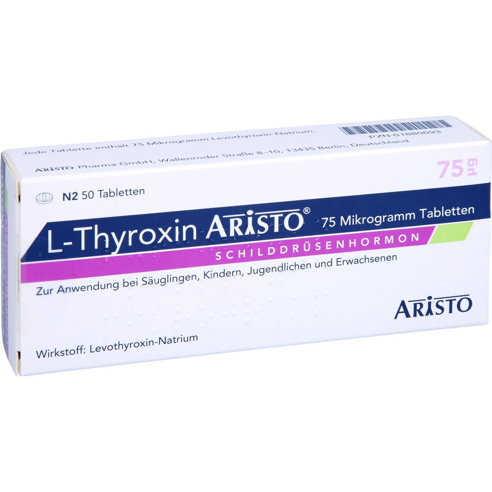 L-Thyroxin Aristo 75 Mikrogramm Tabletten (50 stk)