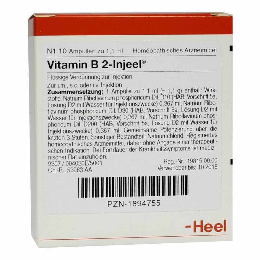 Vitamin B2 Injeel Ampullen (10 stk)