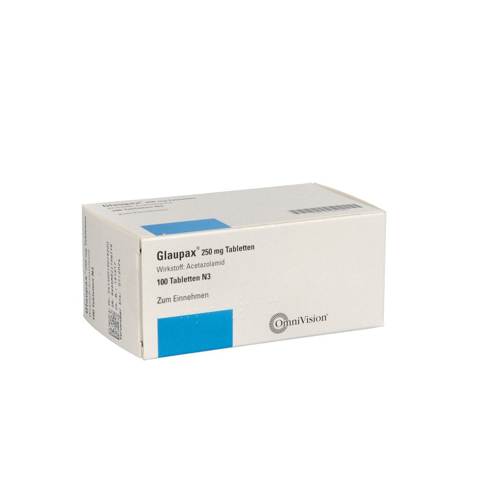 Das Produktfoto zeigt Glaupax 250 Mg Tabletten (100 stk) PZN 01907920