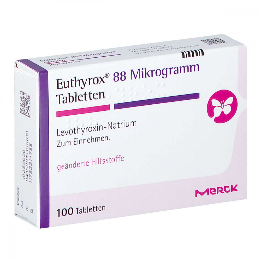 Euthyrox 88 Mikrogramm Tabletten (100 stk)
