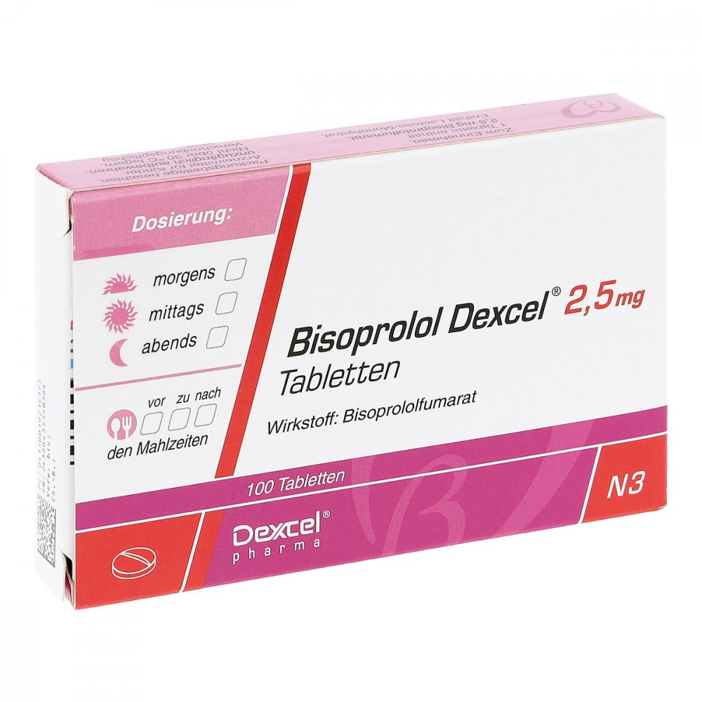 Bisoprolol Dexcel 2,5 Mg Tabletten (100 stk)