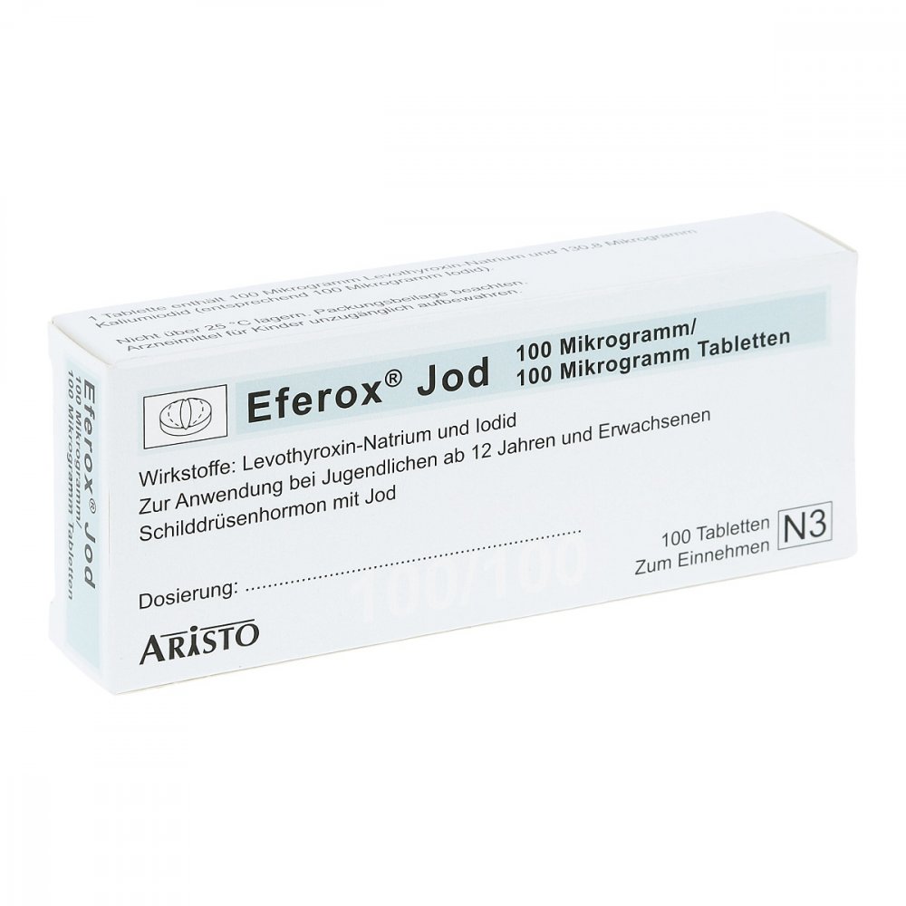 Eferox Jod 100 Μg/100 Μg Tabletten (100 stk)