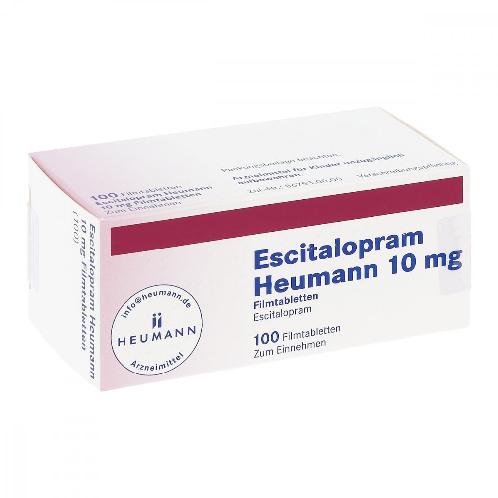 Escitalopram Heumann 10 Mg Filmtabletten (100 stk)