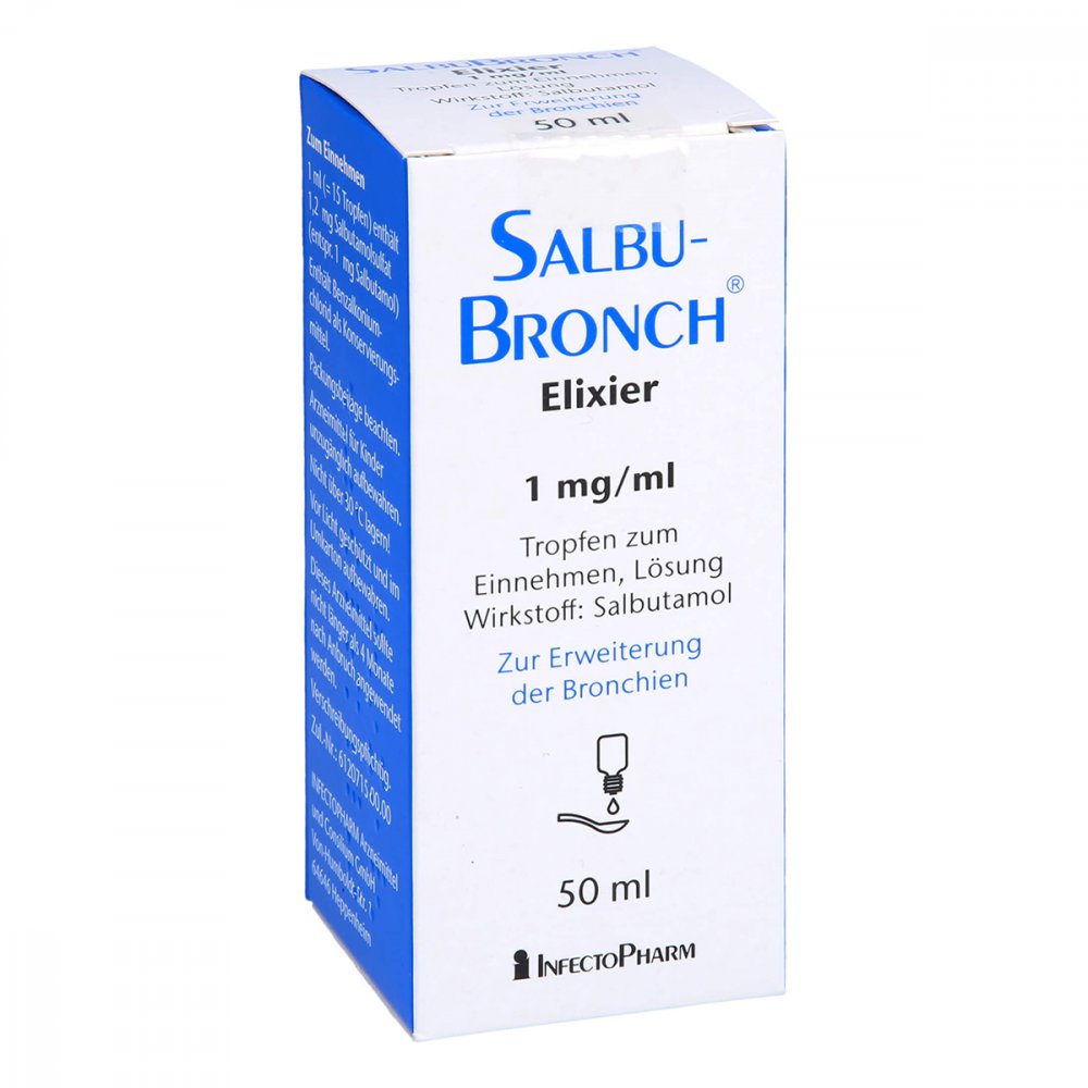 Das Produktfoto zeigt Salbubronch Elixier 1 Mg/Ml (50 ml) PZN 01953021