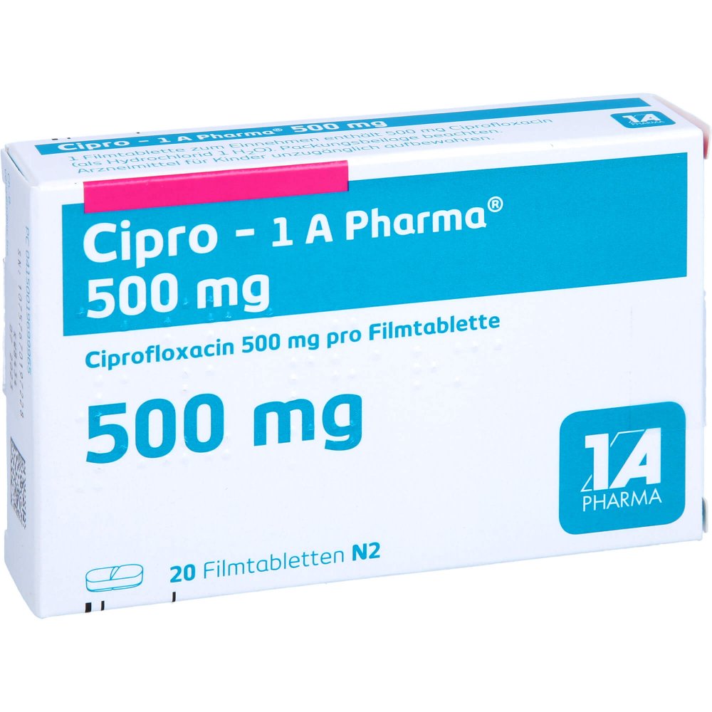 Cipro-1a Pharma 500 Mg Filmtabletten (20 stk)