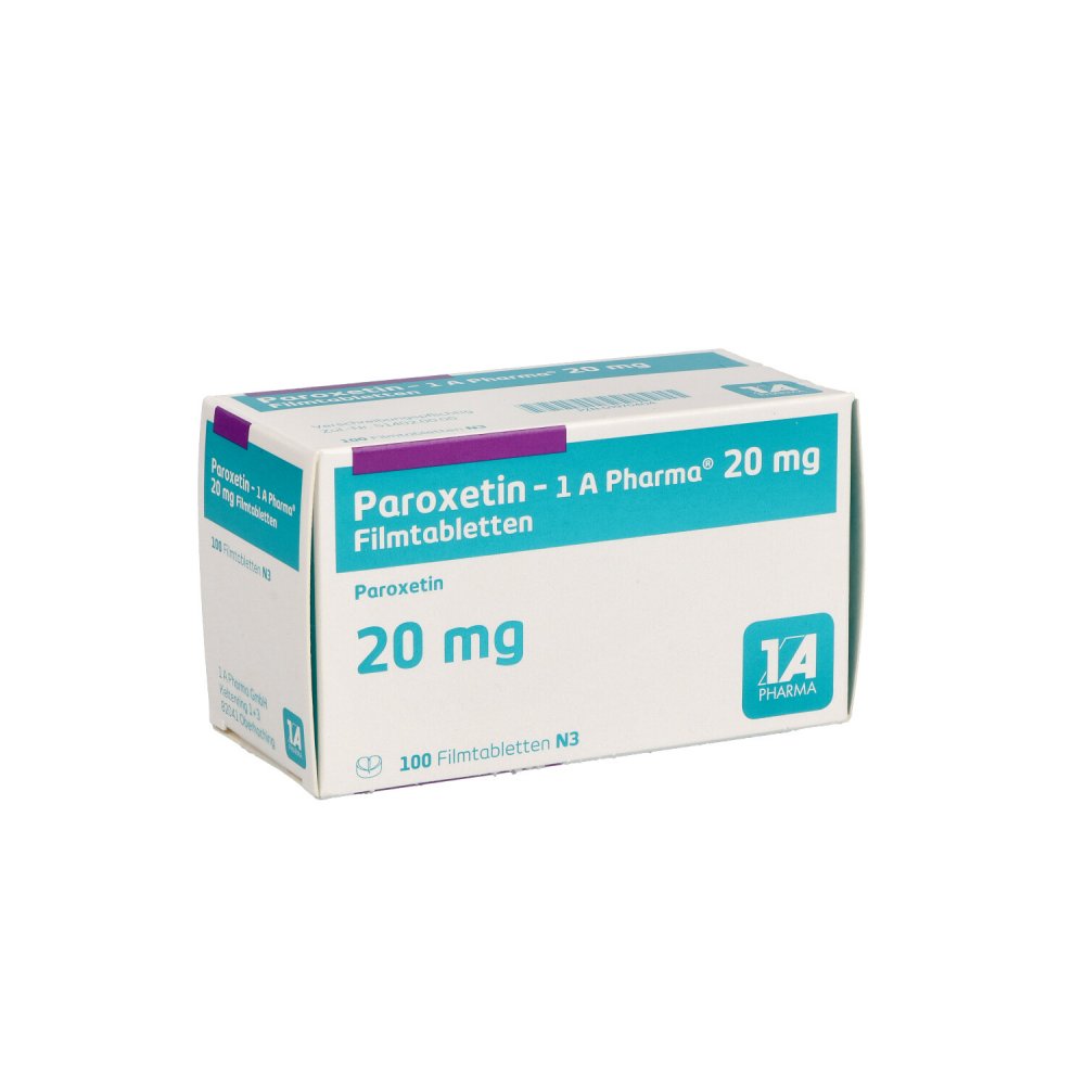 Paroxetin-1a Pharma 20 Mg Filmtabletten (100 stk)