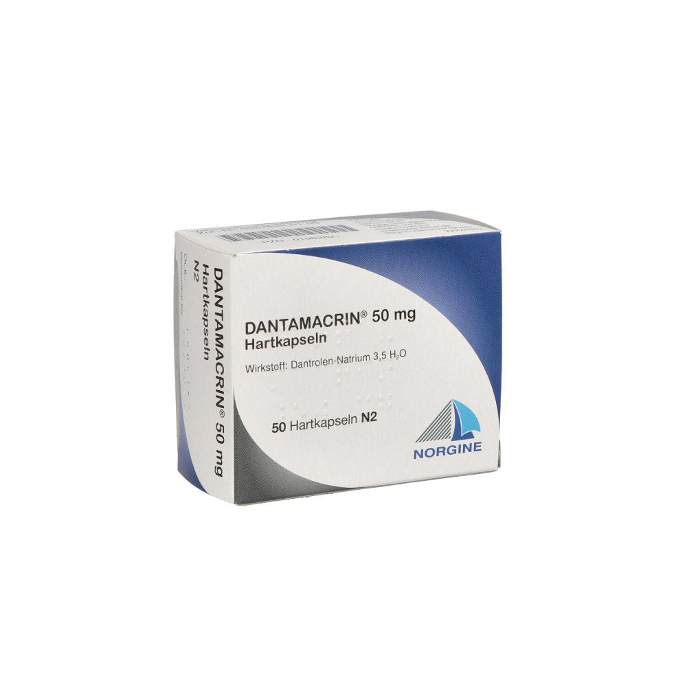 Das Produktfoto zeigt Dantamacrin 50 Mg Hartkapseln (50 stk) PZN 01982821
