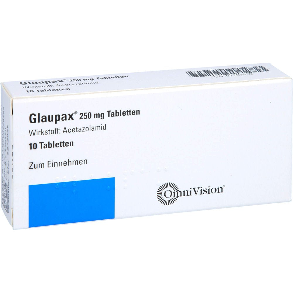Das Produktfoto zeigt Glaupax 250 Mg Tabletten (10 stk) PZN 01995930
