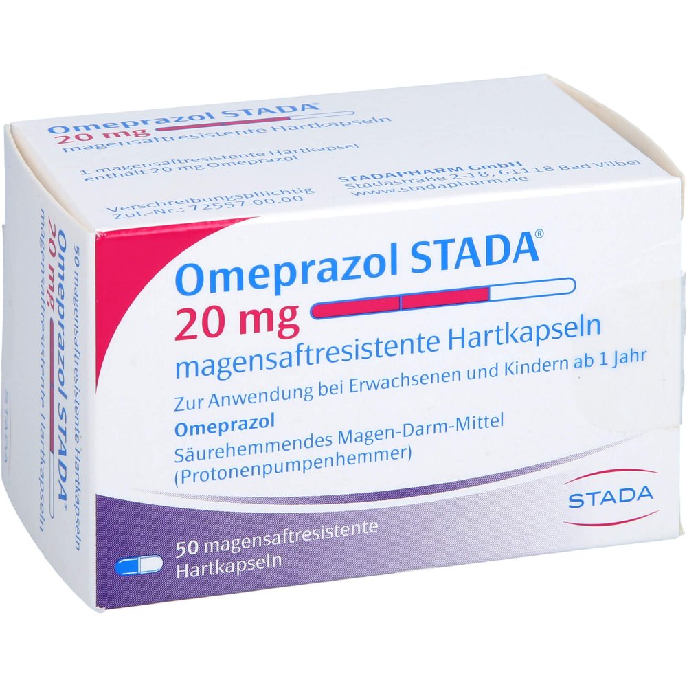 Omeprazol Stada 20 Mg Magensaftresist.Hartkap.Dose (50 stk)