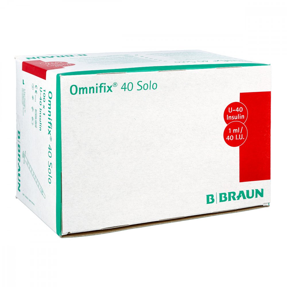 Omnifix Solo Insulinspr.1 Ml U40 (100X1 ml)