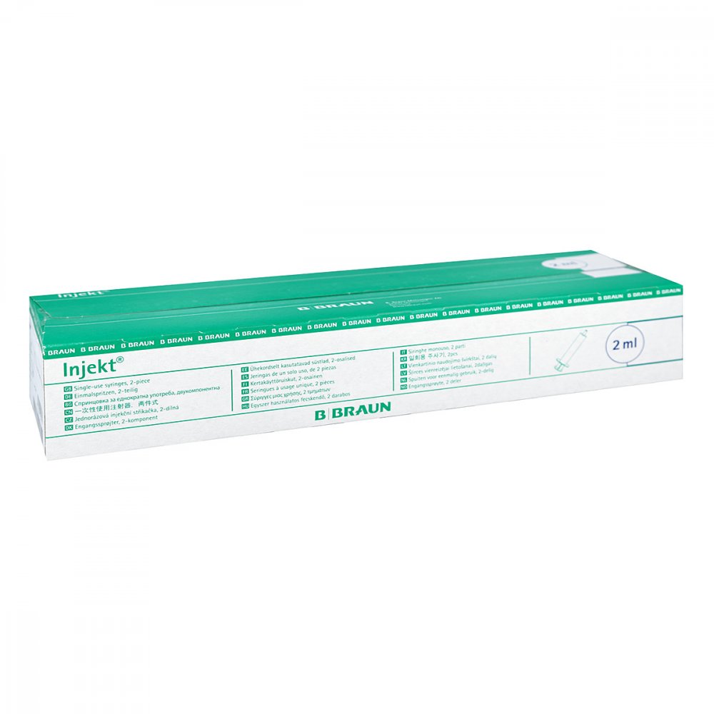 Injekt Solo Spritze 2 Ml Luer Zentrisch Pvc-Frei (100X2 ml)