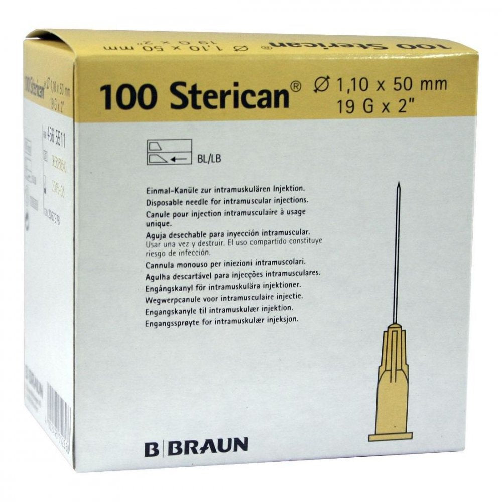 Das Produktfoto zeigt Sterican Kanülen 19 Gx2 1,1x50 Mm (100 stk) PZN 02057978