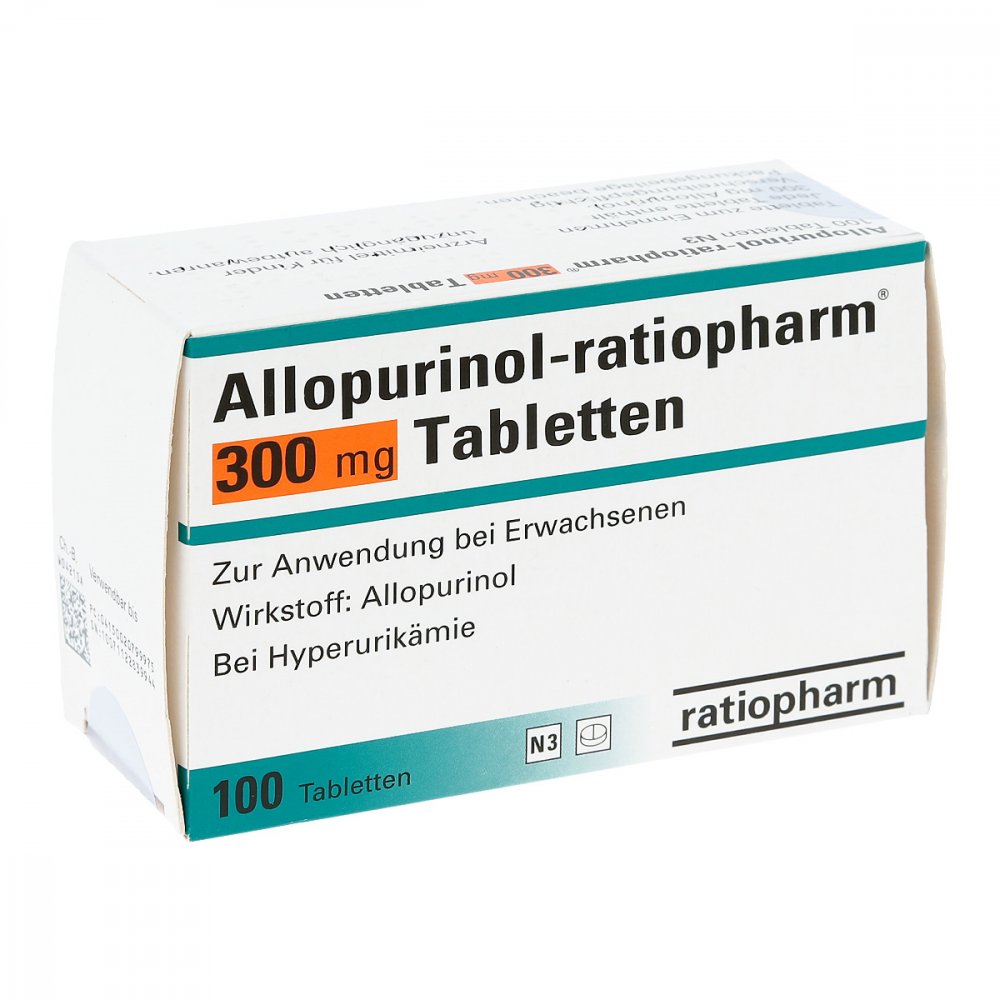 Allopurinol-Ratiopharm 300 Mg Tabletten (100 stk)
